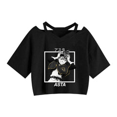 Girls' Anime Print Summer Crop Top