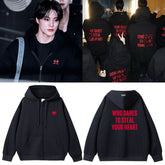 NctJNJM Letter Printed Zipper Hoodie