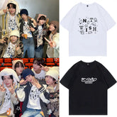 NCT WISH LOGin Casual Crew Neck T-shirt