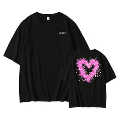 Unisex Kpop LOVE Loose Half-sleeved T-shirt
