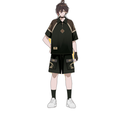 Casual ZhongLi Cos Short-sleeved T-shirt Shorts