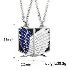 Anime Logo Couple Necklace Keychain