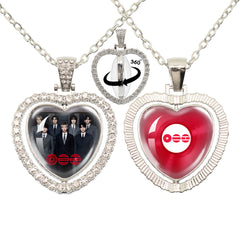 ARIRANG Heart Gem Double Sided Rotary Necklace