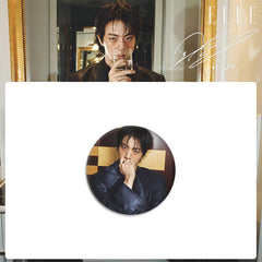 JIN Magazine Tinplate Badge Mirror Keychain