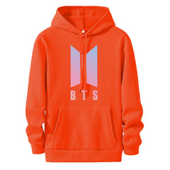 Unisex Kpop Letter Print Loose Hoodie