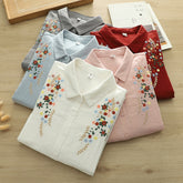 Women's Double-layer Embroidered Shirt