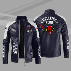 Trendy Hellfire Club PU Leather Bike Jacket