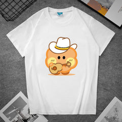 Cute Kpop Cartoon Casual Short Sleeve T-shirt