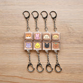 Luminous ATE Keycap Keychain Pendant
