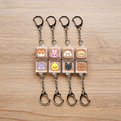 Luminous ATE Keycap Keychain Pendant