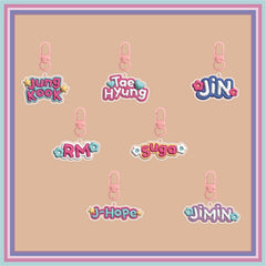KPOP Name Acrylic Keychain Pendant