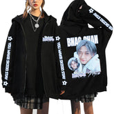SKZ STAY in Our Little House Print Zip Up Hoodie Top