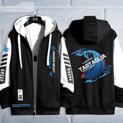 Trendy Game Logo Zipper Hooded Jacket
