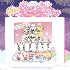 MINIVE Cartoon Acrylic Pendant Keychain Set