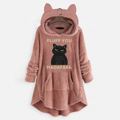 Women's Cat Ears Hooded Long-sleeved Coat