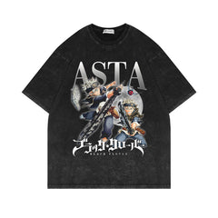 Retro Anime Short-sleeved Washed T-shirt