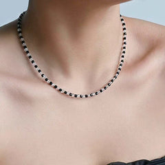 Luxury Friends Rachel Black and White Cube Necklace