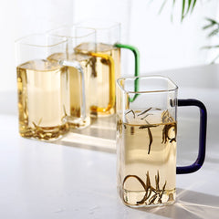 Tall Square Glass Mug