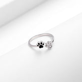 Cute Cat Paw Open Ring