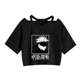 Girls' Anime Sexy Short Sleeve Crop Top