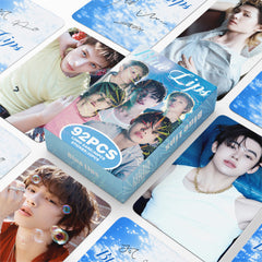 60pcs Blue Lips Photocard Sticker