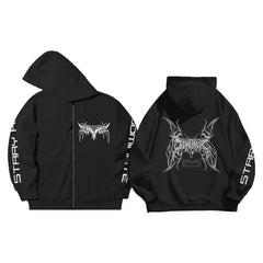 Casual Kpop Zip Up Hooded Cardigan Jacket