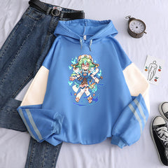 Trendy Game Graphic Women's Color Block Hoodie