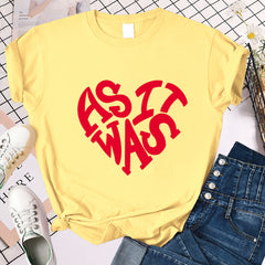 Casual Letter Print Loose Women's T-Shirt