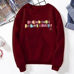 Retro Is Forever Letter Casual Sweatshirt