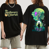 Girl's Anime Round Neck Loose T-shirt