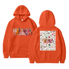 Women's Taylor Print Loose Pullover Hoodie