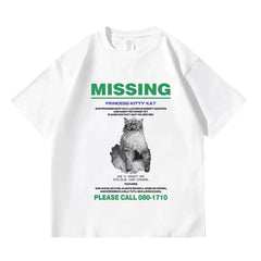 WONHEE MOKA Same Cat Round Neck Short-sleeved T-shirt