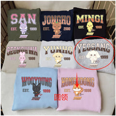 KPOP Cartoon Printed Crew Neck Sweatshirt