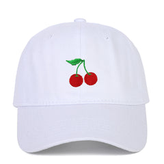 Cherry Embroidered Baseball Cap