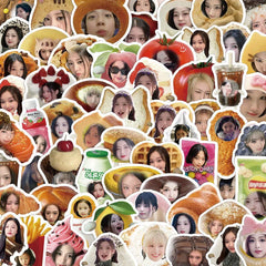 KPOP Girl Group Food Cartoon Stickers