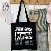 KPOP Album Letter Canvas Tote Bag