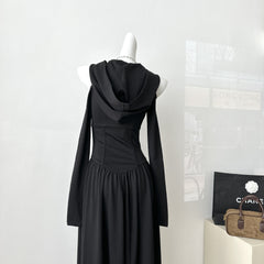 Gothic Dark Long-sleeved Black Dress
