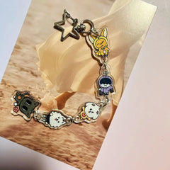 Kpop Double-sided Cartoon Pendant Keychain
