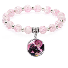 KPDH Beaded Gemstone Pendant Bracelet