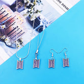 Bangtan Boys Army Zirconia Necklace Pendant Earrings for Fans Jewelry