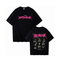 Unisex KPOP Logo Printed Crew Neck T-Shirt