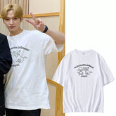 Lee Know Dog Cat Round Neck Short-sleeved T-shirt
