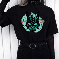 Trendy Girls Game XIAO Printed Short Sleeve T-shirt