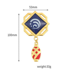 Trendy Game Metal Badge Brooch Pendant Set
