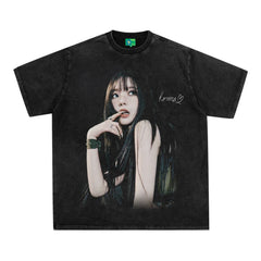 Vintage Karina Crew Neck Cotton T-shirt