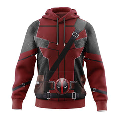 Unisex Deadpool 3d Printed Zipper Sports Cos Hoodie