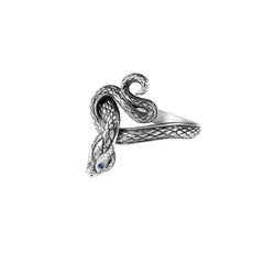 Gothic Game Silver Snake Ring