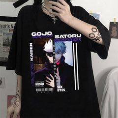 Women's Anime Gojo Print Loose T-Shirt