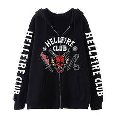 Unisex Hellfire Club Loose Zip Up Hoodie