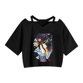 Women's Anime Graphic Printed Crop Top